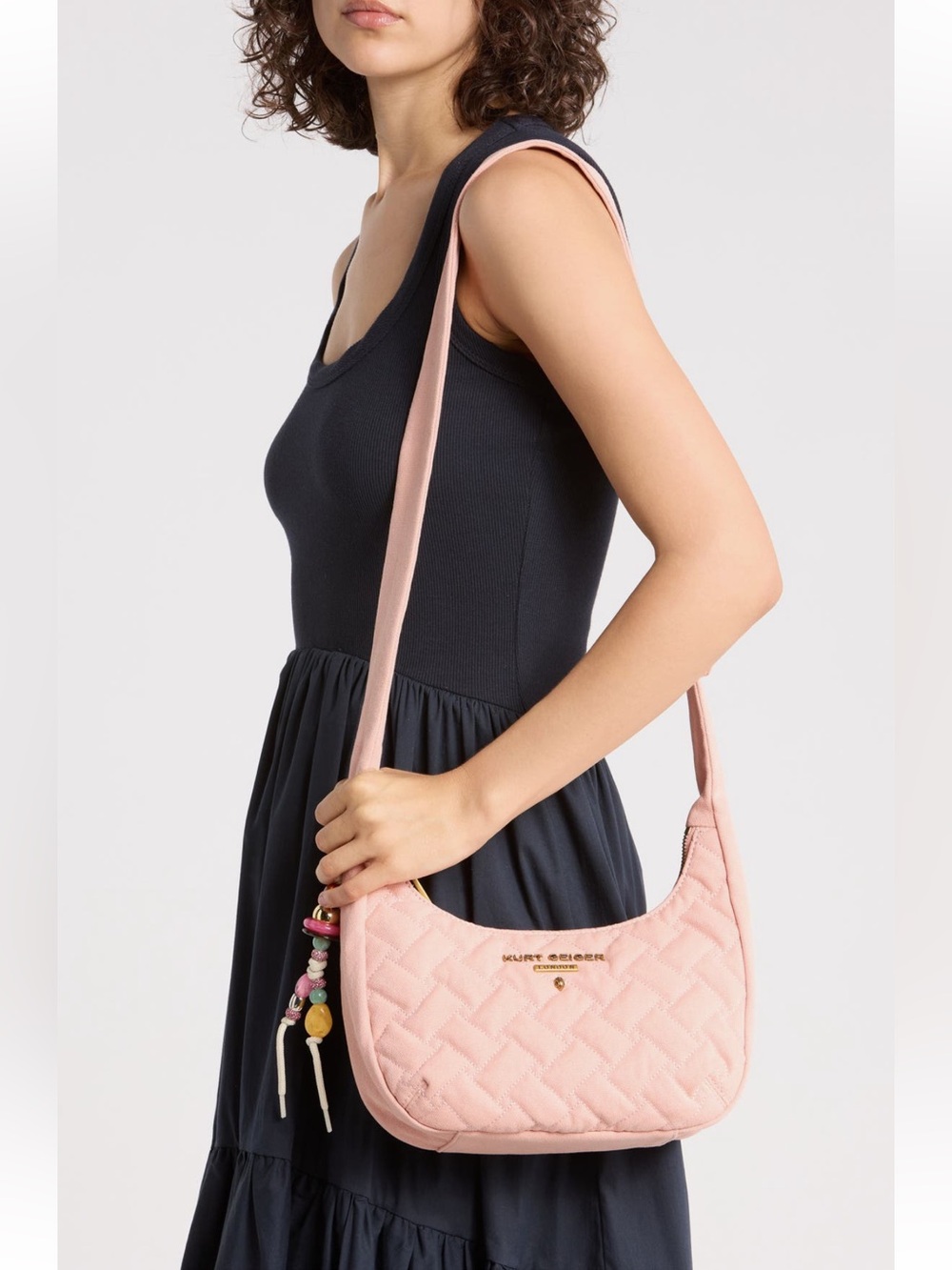 Kurt Geiger London Angel Quilted Hobo Shoulder Bag NWT - Picture 2 of 9